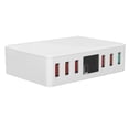 thumbnail image 3 of Cargador USB QC 3.0 de 6 puertos Pantalla digital de carga rápida Estación de carga inteligente 100‑240VEU Enchufe 100‑240V, 3 of 5