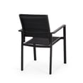 thumbnail image 6 of Aluminum Mesh Seat Dining Chair - Black, Weather , Modern Outdoor, 22"depth X 23"width 32.64"height Black Frame, Seat, Modern, 23"w 22"d 32.64"h, 6 of 7
