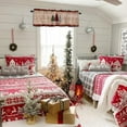 thumbnail image 6 of Merry Christmas Tree Valances Windows Curtain Farm Xmas Tree Kitchen Valances Rod Pocket Snowflake Red Black Buffalo Plaid Check Short Topper Curtains Winter Holiday Christmas Decor 1 Panel,54x18in, 6 of 6