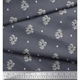 thumbnail image 2 of Soimoi Polyester Crepe Fabric Diamond & Paisley Block Print Fabric by The Yard 52 Inch Wide, 2 of 3