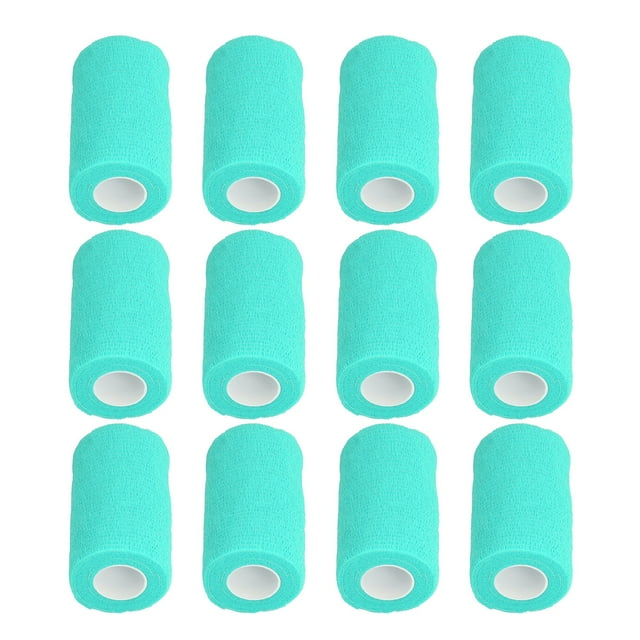 Nonwovens Wrap, Elastic Promote Healing Pet Vet Bandage Self Adhesive For Farm For Cows Cyan