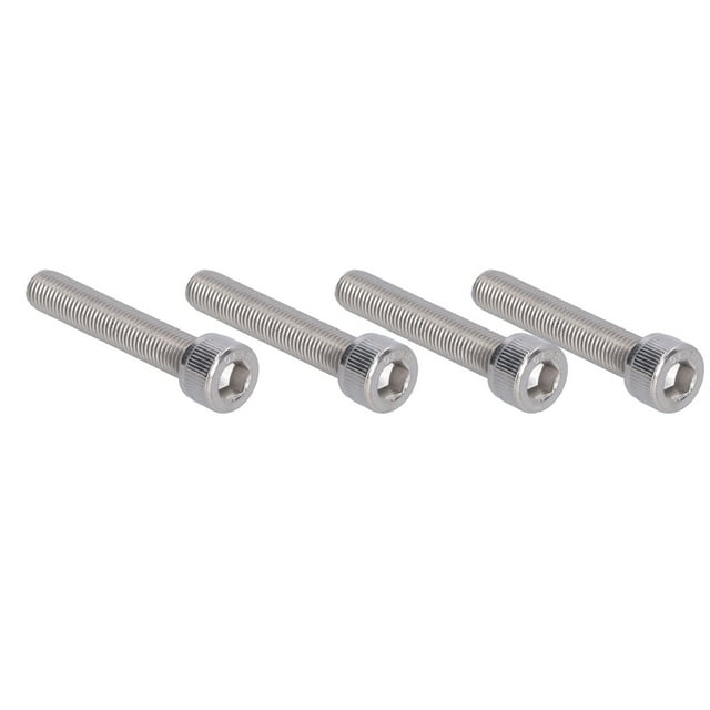 High-Strength A2-70 Stainless Steel Hex Bolts, M10x55, 1.25mm Fine Thread, DIN 912 Standard, Corrosion-Resistant for Automotive, Engineering, and DIY Projects, Set of 4