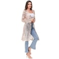 thumbnail image 3 of Women's Sparkly Sequin Cardigan Long Sleeve Open Front Glitter Kimono, 3 of 7