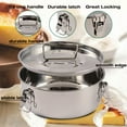 thumbnail image 5 of Stainless Steel Flan Pan with Lid – 80oz Flanera Mold for Baking Custard, Pudding & Flan – Round Tart Pan Compatible with 8/10/12qt Pots – Oven Safe Dessert Dish, Durable Bakeware for Cupcakes & Cake, 5 of 16