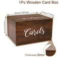 thumbnail image 3 of New Rural Wedding Creative Decoration Gift Box with Slot Wooden Card Box Wedding Table Decoration. (Khaki), 3 of 7