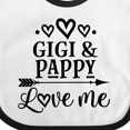 thumbnail image 4 of Inktastic Gigi and Pappy Love Me Girls Baby Bib, 4 of 4
