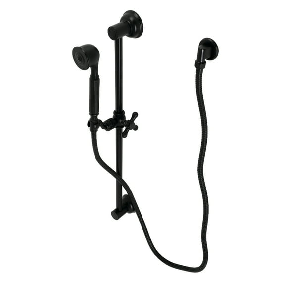 Kingston Brass KAK3320W0 Made to Match Shower System with Slide/Grab Bar and Hand Shower, Matte Black