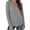 Gray, variant on gbyLJF Women's Basic Long Sleeve T Shirts Round Neck Base Layer Tops Thumbhole Fall Thermal Undershirts