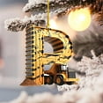 thumbnail image 4 of Meggemo 26 Letter Building Vehicle Christmas Ornaments Decorative Hanging Pendants for Christmas Tree Decoration Holiday Home, 4 of 5