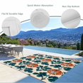 thumbnail image 4 of Fsddascl Orange Green Botanical Art Outdoor Rug for Patio/Deck/Porch, Non-Slip Large Area Rug 4 x 6 Ft, Summer Greenery Floral Indoor Outdoor Rugs Washable Area Rugs, Reversible Camping Rug Carpet, 4 of 5