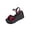 A Wine, variant on Sandals for Women Wedge Shoes Sandals Women Women's Fashion Casual Summer Style Solid Color Fish Mouth Thick Bottom Wedge Sandals Wine 41