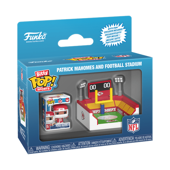 Funko Bitty POP Arena: NFL - Kansas City Chiefs with Patrick Mahomes Collectible Vinyl Mini Figure