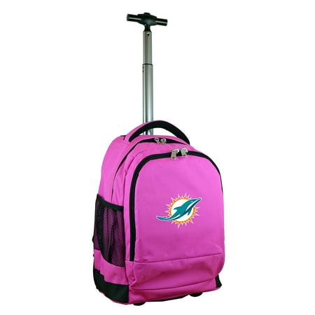 NFL Miami Dolphins Premium Wheeled Backpack - Pink