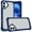 Blue, variant on For iPhone 17 Ultimate CaseX Transparent Hybrid Case with Metal Buttons And Camera Edges - Red