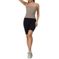thumbnail image 2 of INSPIRE CHIC Women's Bandeau Camisole Spaghetti Strap Build in Bra Padded Sleeveless Tank Top Medium Khaki, 2 of 5