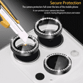 thumbnail image 3 of Entronix Camera Lens Protector Compatible with iPhone 17 Pro Max - Luxury Diamond Metal Cover, 3 of 6