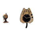 thumbnail image 1 of Reloj de mesa moderno con figura de gato, adorno artesanal, silencioso, coleccionable para estantería, oficina, dormitorio, armario, cocina. Ideal com, 1 of 8