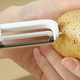 thumbnail image 4 of Gnmfd 2-in-1 Double Headed Fruit Knife Multi-Functional Peeling Slicing Tool Stainless Steel Blades for Fruits Vegetables Office Home Kitchen Portable Precise Cutting Salad Dessert Prep, 4 of 7