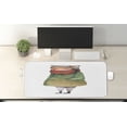 thumbnail image 2 of Cartoon Computer Mouse Pad, Winter Fox in a Coat Red Scarf Plain Background, Rectangle Non-Slip Rubber Mousepad X-Large, 35" x 15" Gaming Size, Multicolor, by Ambesonne, 2 of 2