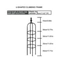 thumbnail image 2 of Plant Vine Rack Climbing Frame Obelisk Trellis Set Gardening Tools Household Spliced Steel Black Garden Tower Support, 2 of 5