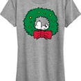 thumbnail image 3 of Peanuts - Snoopy Christmas Wreath - Women's Short Sleeve Graphic T-Shirt, 3 of 6