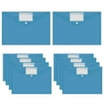 thumbnail image 1 of Carpeta de archivos portátil impermeable de 10 piezas con etiqueta y bolsillo para archivar sobres para el hogar azul, 1 of 8