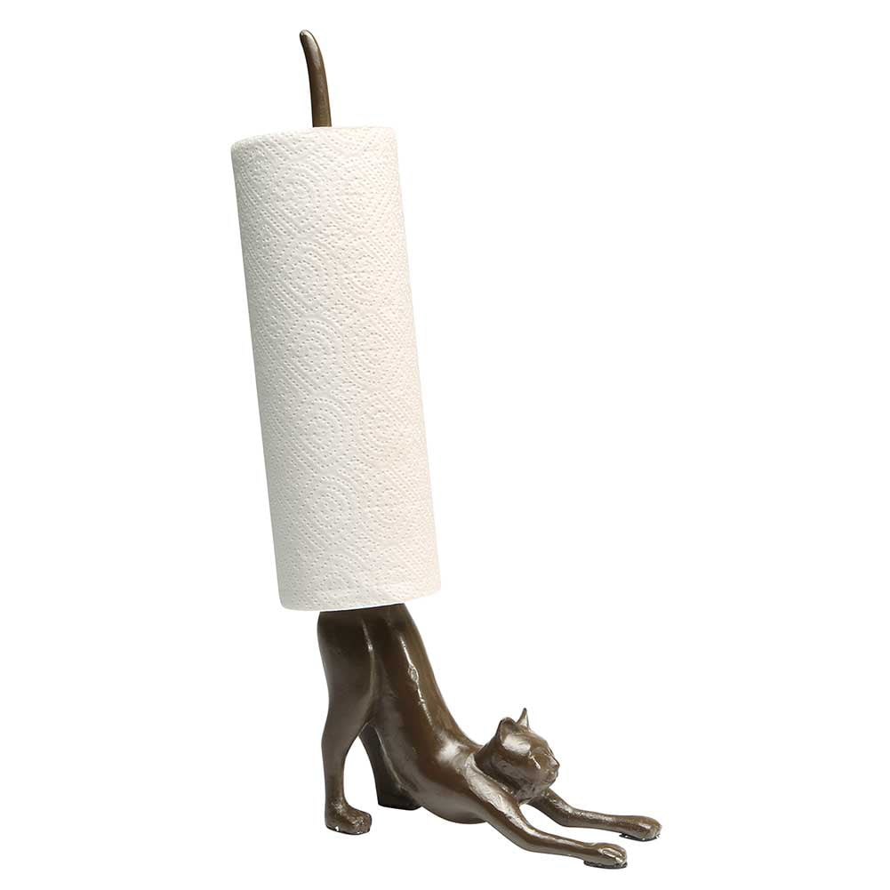 What On Earth Yoga Cat Paper Towel Holder Cast Iron Stretching Cat Counter Top Walmart Com Walmart Com