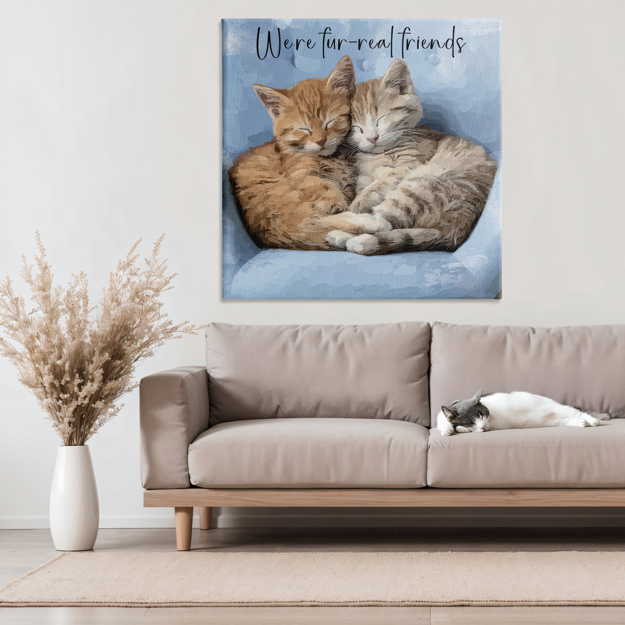 Stupell Industries We're Fur-Real Friends Canvas Wall Art, design by Kim Curinga