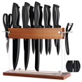 thumbnail image 1 of Juego de cuchillos Gourmetop de 15 piezas con cuchillo para sashimi en bloque, 1 of 7