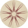 thumbnail image 1 of Ahgly Company Tapis Rond Lavable en Machine Intérieur Transitionnel Cuivre Clair Or, 5 Pieds Rond, 1 of 7