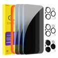 thumbnail image 1 of Protector de pantalla PEHAEL para iPhone 16 Pro 6,3" con privacidad, pack 3+3, 1 of 8