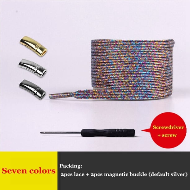 Cordones magnéticos elásticos sin cordones para zapatos, cordones creativos especiales para zapatillas, cordones para botas, cordones para niños y adultos, Unisex Gao Jinjia LED