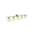 thumbnail image 2 of Living District Collier 5 Light Satin Gold and Frosted White Glass Wall Sconce, 2 of 8
