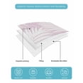 thumbnail image 5 of Quilts King Size Bedding Set, Palm Leaves Pink Lightweight Quilted Comforter, Summer Botanical Coastal Tropical Soft Reversible Bedspread Coverlet with Pillow Covers for All Season, 96" x 106", 5 of 7
