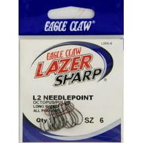 Lazer Sharp L2BUH-6 Octopus Hook, Black, Size 6