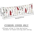 thumbnail image 4 of Christmas Body Pillow Cover 20x54 Pillow Case Christmas Tree Cushion Long Pillowcase with Zipper Red Grey White Pillow Covers Decorative Soft Large Bedding Pillow Cases for Bedroom,Couch, 4 of 6