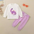 thumbnail image 2 of NIEWTR Baby Girl Clothes Toddler Fall Winter Outfits Contrast Color Crewneck Sweatshirt and Jogger Pants Set Toddler Girl Outfit For 1t 2t 3t 4t 5t 6t,18-24 Months, 2 of 6