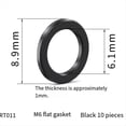 thumbnail image 5 of 10 Arandelas Planas de Titanio M6 para Bicicleta, Universales, para Pernos de Bicicleta de Montaña y Carretera, de 6 mm, con Espaciador Arcoíris., 5 of 5