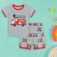 thumbnail image 2 of EnJoCho Baby Casual Outfit Cartoon Car Print Children's Two Piece Set of Boys' T Shirts with Short Sleeves and Shorts Baby Kids Party Comfort Clothing Trendy Set, 2 of 9