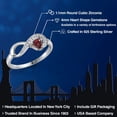 thumbnail image 2 of Gem Stone King 925 Sterling Silver Red Garnet Infinity Ring for Women (0.44 Cttw, Heart Shape 4MM, Gemstone January Birthstone, Size 8), 2 of 6
