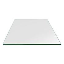 Dulles Glass 12" Square Table Top 1/4" Thick, Flat Polished Tempered Glass for Indoor Dining or Outdoor Patio, 3 Pounds