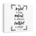 thumbnail image 4 of Scripture Walls  Be Joyful Patient Faithful Romans 12:12 Bible Verse Canvas Christian Wall Art Ready to Hang Unframed, 4 of 12