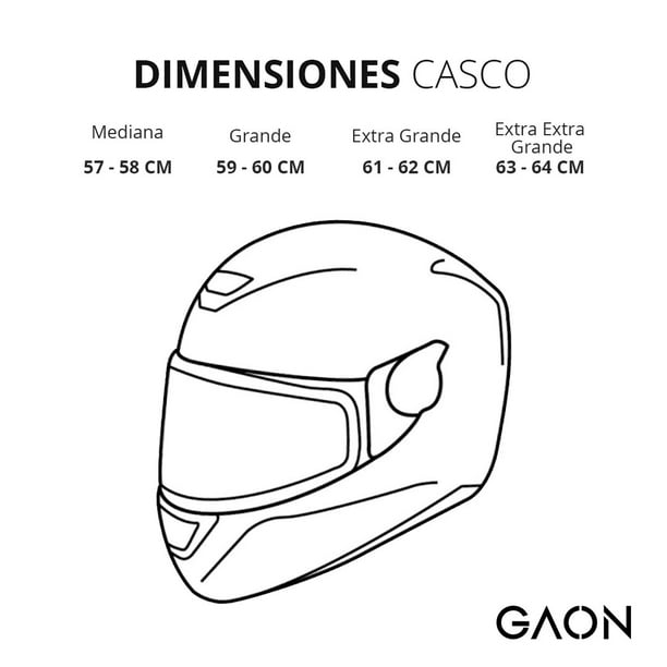 Casco Para Moto Motocicleta Deportivo Visor Abatible Certificado Dot Integral Gaon Integral Walmart en linea