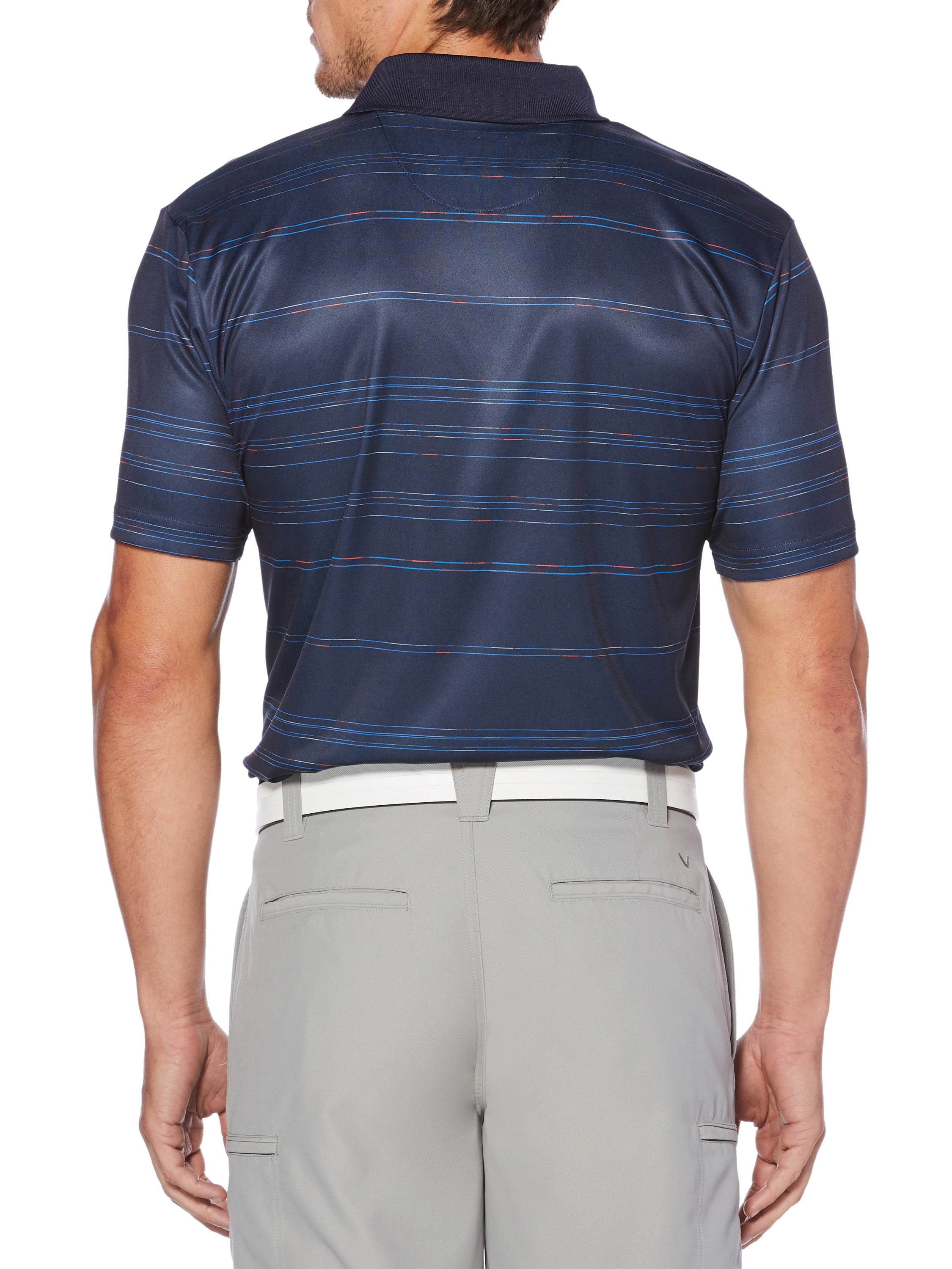 Ben Hogan Performance Men's Linear Space Dye Short Sleeve Polo Shirt