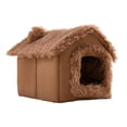 thumbnail image 1 of Casa para perros jinwen tienda de campaña cerrada con cojín Marrón L, 1 of 8