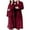 Red, variant on Long Robes for Women Mens Soft Plush Bath Robe Warm Bathrobes Comfy Full-length Nightgown Pajamas Sleepwear Housecoat Women Red L