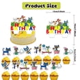 thumbnail image 4 of 32-Piece For Pete Cat Cartoon-Themed Birthday Party Decorations Set – Includes Backdrop, Cake Topper, 12 Cupcake Toppers, and 18 Balloons, 4 of 5
