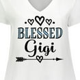 thumbnail image 4 of Inktastic Blessed Gigi Grandma Women's Plus Size V-Neck T-Shirt, 4 of 5