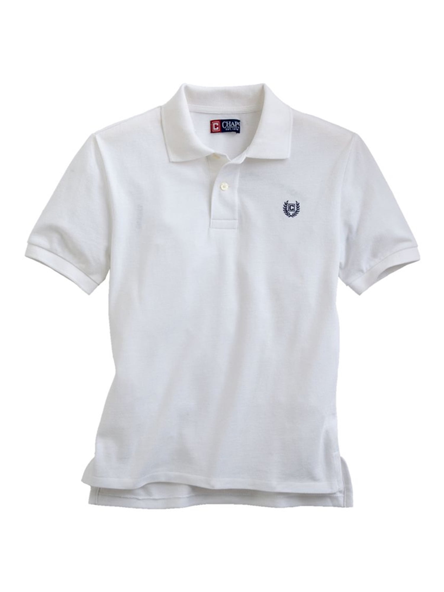 boys white polo shirt