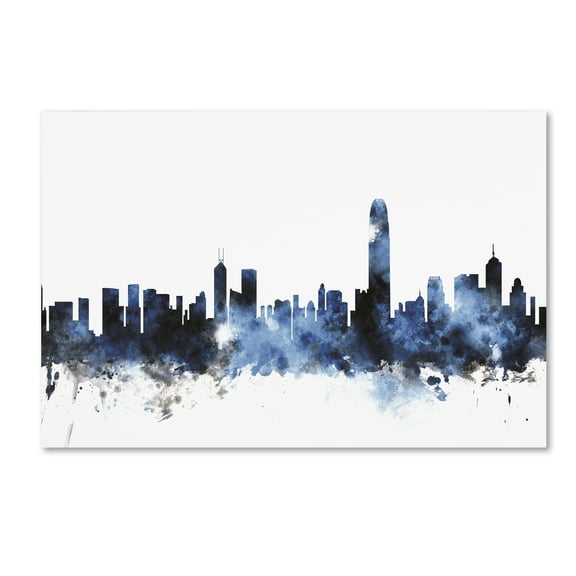 Trademark Fine Art 'Hong Kong Skyline' Canvas Art by Michael Tompsett